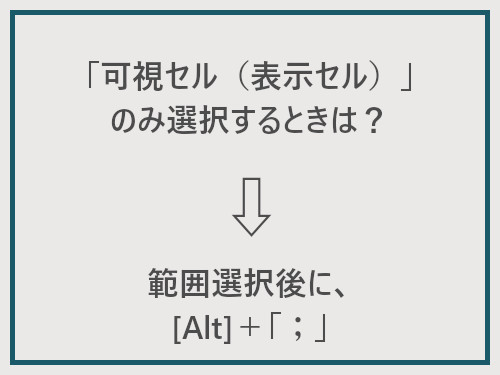 エクセル 可視セル 選択